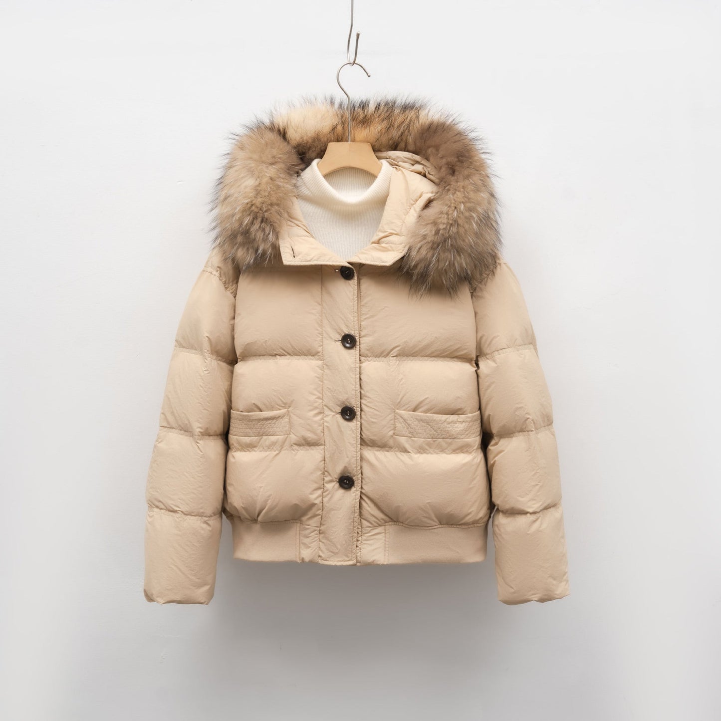 LeRoxy | Dames winterjas met afneembare bontkraag | Warme jas