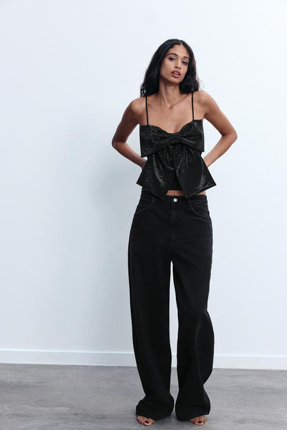 LeRoxy | Glitter Strik Top voor Dames |  Elegante Feesttop