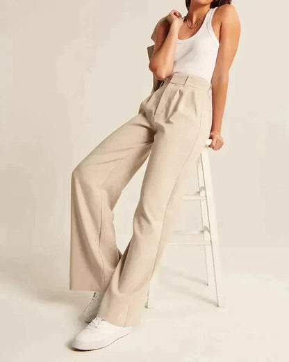 LeRoxy | Wijde Pijp Broek – Stijlvolle en Comfortabele Broek voor Ontspannen Chic
