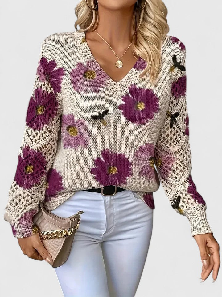 LeRoxy | Elegante Dames Pullover | Bloemenpatroon, Comfortabel en Stijlvol