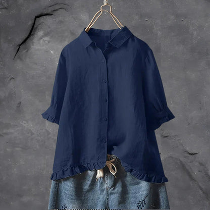 LeRoxy - Stijlvolle Katoenen Dames Top | Elegant & Comfortabel