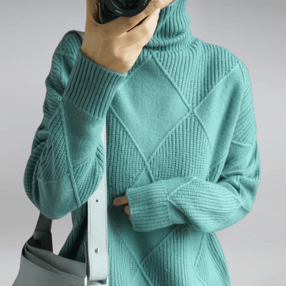 LeRoxy | Coltrui Dames | Zachte Gebreide Trui met Col | Comfortabele Wintertrui