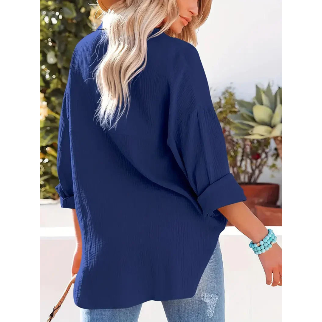 LeRoxy | Dames Casual Overhemd met Knopen | Luchtig en Comfortabel