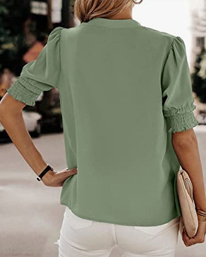LeRoxy | Dames V-hals blouse | stijlvolle en comfortabele top