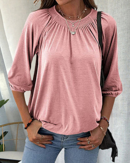 LeRoxy | Ronde Hals T-shirt voor Lente & Zomer – Stijlvol en Comfortabel