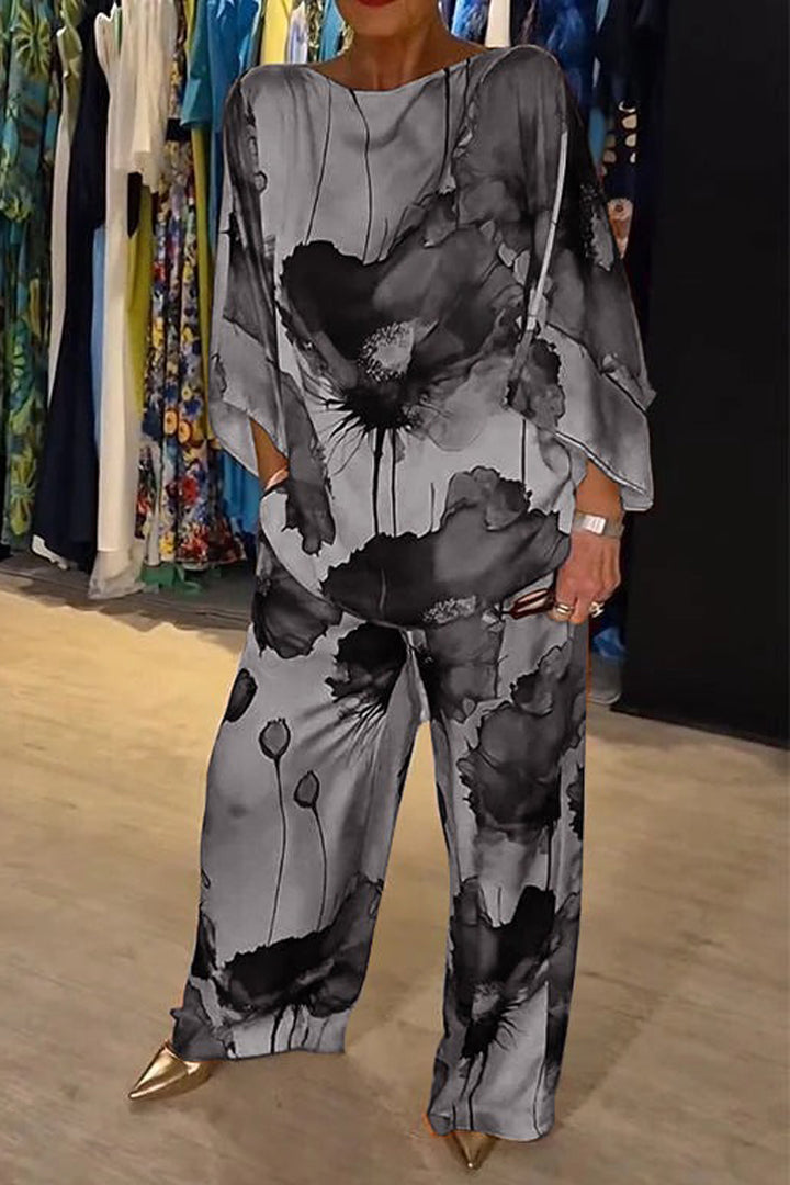 LeRoxy | Vloeiende Bloemenprint Outfit Set | Dames Set met Top en Broek/Rok