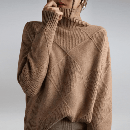 LeRoxy | Coltrui Dames | Zachte Gebreide Trui met Col | Comfortabele Wintertrui