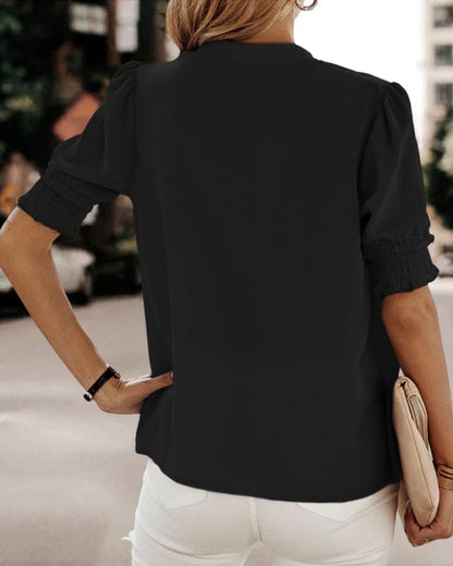 LeRoxy | Dames V-hals blouse | stijlvolle en comfortabele top