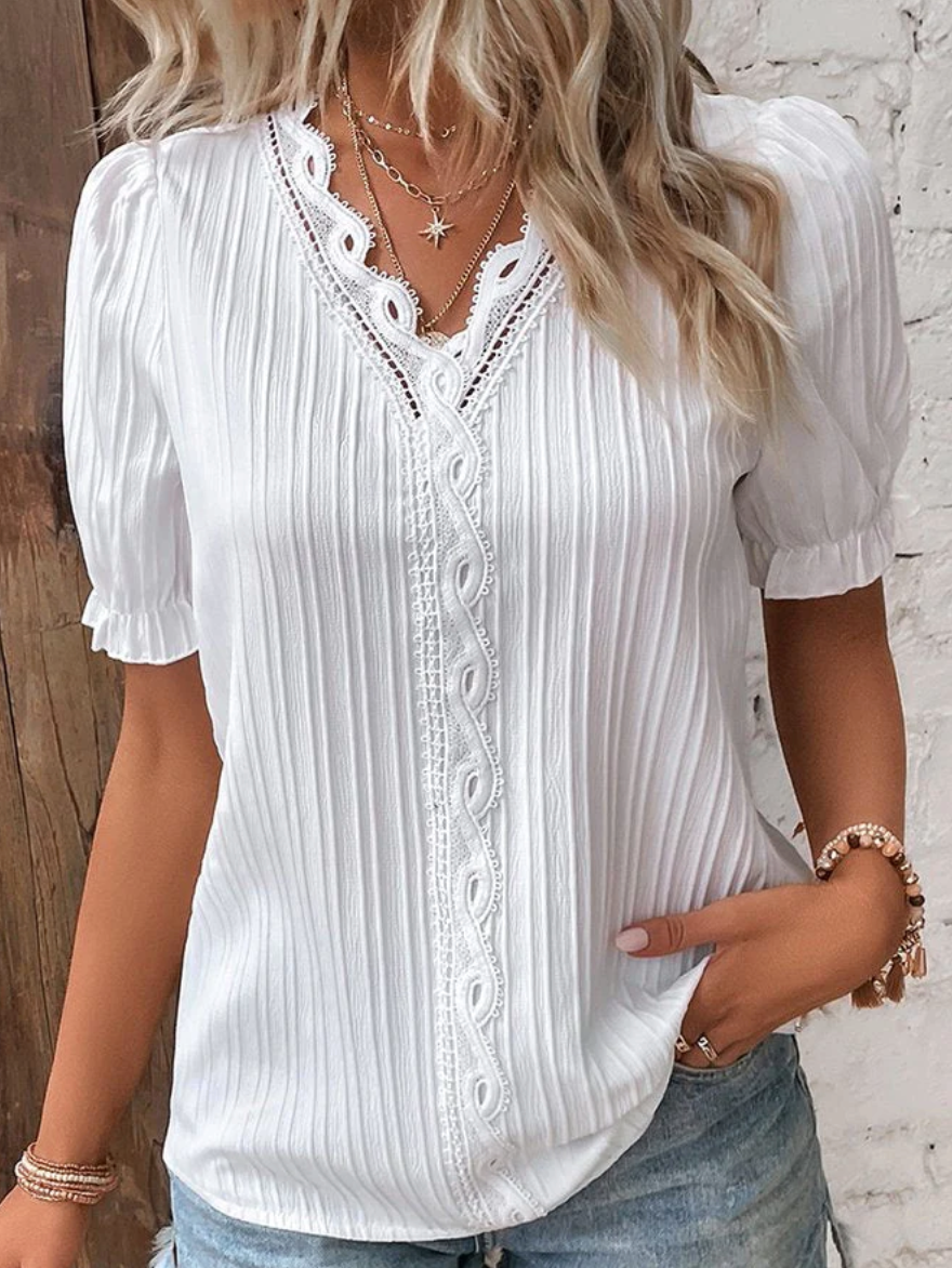 LeRoxy | Dames Shirt met Kant – Stijlvol en Comfortabel voor Lente en Zomer