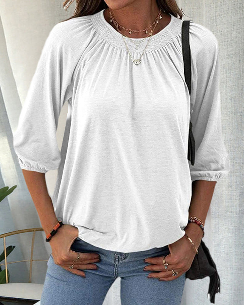 LeRoxy | Ronde Hals T-shirt voor Lente & Zomer – Stijlvol en Comfortabel