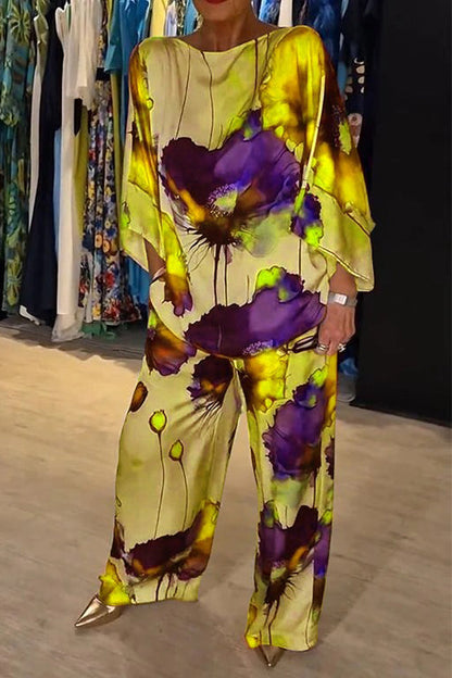 LeRoxy | Vloeiende Bloemenprint Outfit Set | Dames Set met Top en Broek/Rok