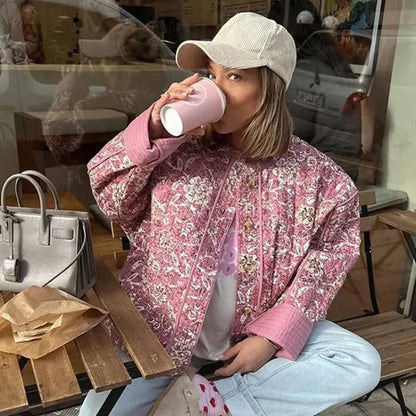LeRoxy | Gewatteerd Damesjasje met Bloemenprint | Elegant & Comfortabel | LeRoxy Collectie