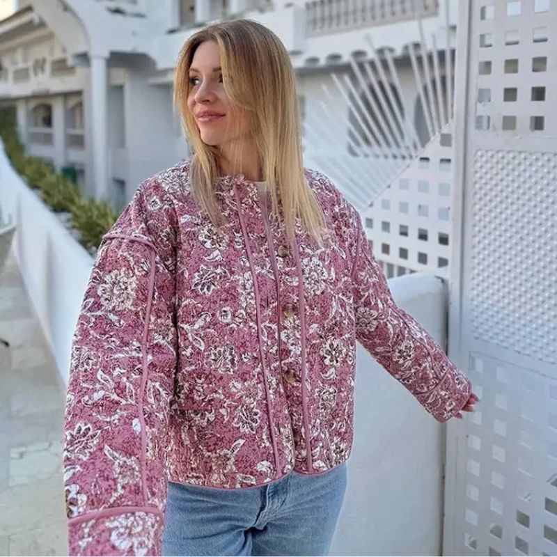 LeRoxy | Gewatteerd Damesjasje met Bloemenprint | Elegant & Comfortabel | LeRoxy Collectie