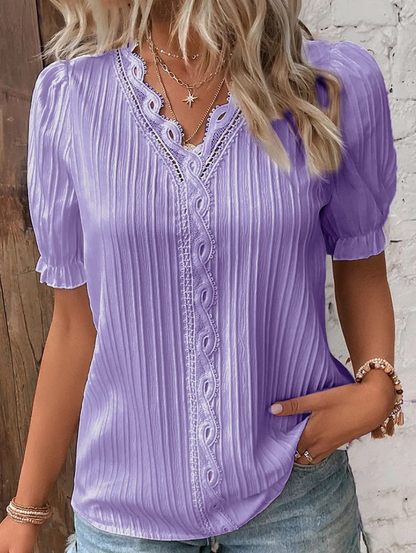 LeRoxy | Dames Shirt met Kant – Stijlvol en Comfortabel voor Lente en Zomer