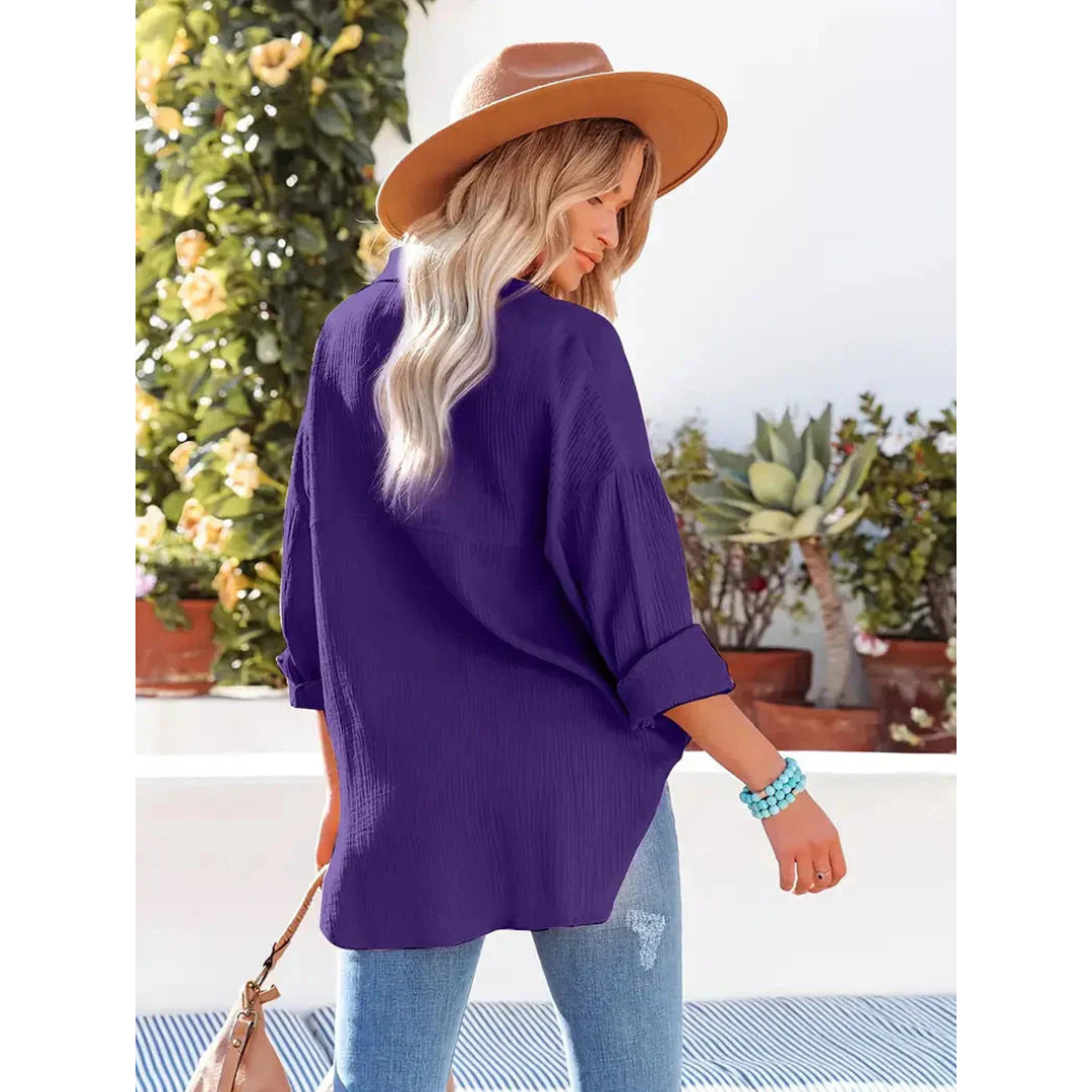 LeRoxy | Dames Casual Overhemd met Knopen | Luchtig en Comfortabel