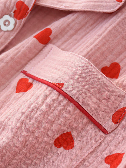 LeRoxy | Dames Pyjama Set van Katoen met Lange Mouwen | Luxe Ontwerp | Comfortabele Nachtkleding