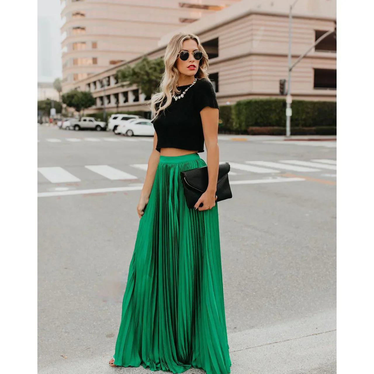 LeRoxy | Vouwrok Maxi | Elegante Lange Rok voor een Stijlvolle en Gracieuze Look