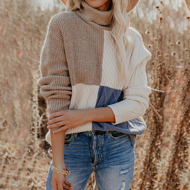 LeRoxy | Casual Trui Met Contrasterende Kleuren | Comfortabele Dames & Heren Sweater