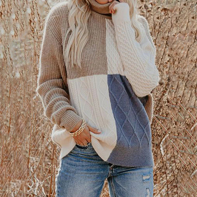 LeRoxy | Casual Trui Met Contrasterende Kleuren | Comfortabele Dames & Heren Sweater