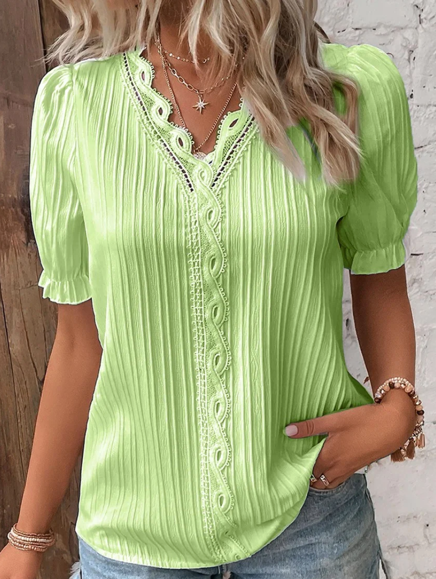 LeRoxy | Dames Shirt met Kant – Stijlvol en Comfortabel voor Lente en Zomer