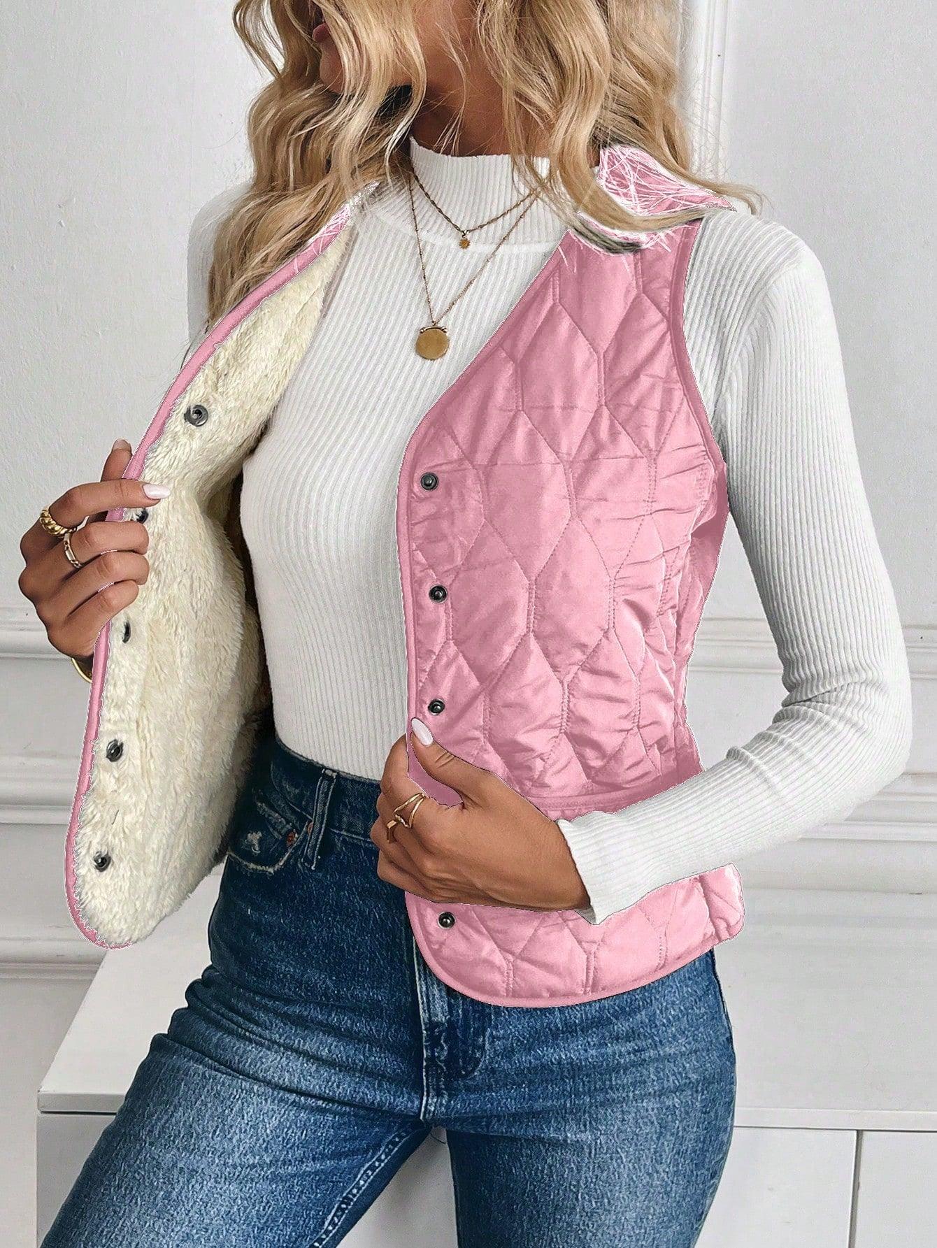 LeRoxy | Dames Gewatteerd Vest met Omgekeerd Lam | Warm Gevoerd Bodywarmer