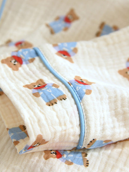 LeRoxy | Dames Pyjama Set met Schattige Beerprint | Comfortabele Nachtkleding