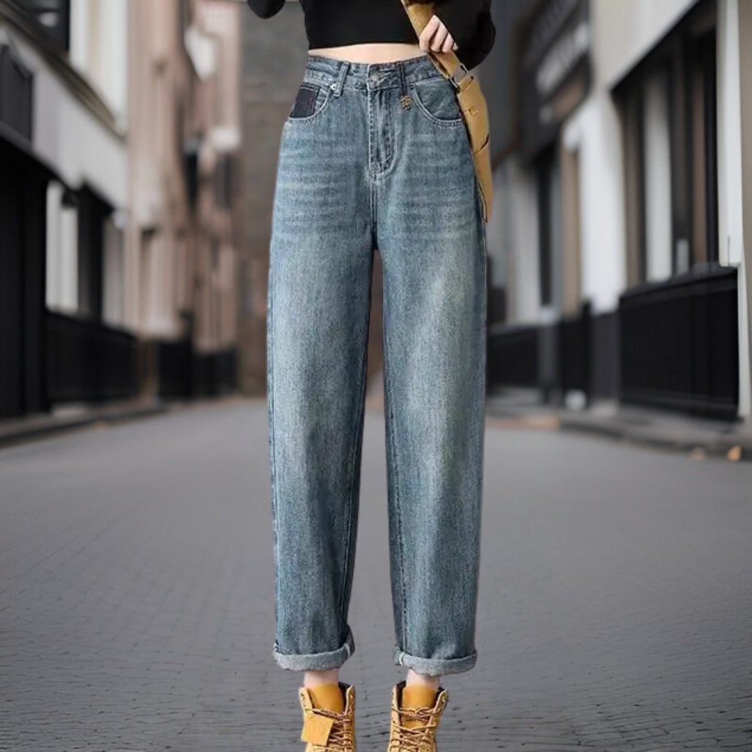 LeRoxy Stijlvolle Rechte Jeansbroek - Trendy en Comfortabel voor Elke Gelegenheid