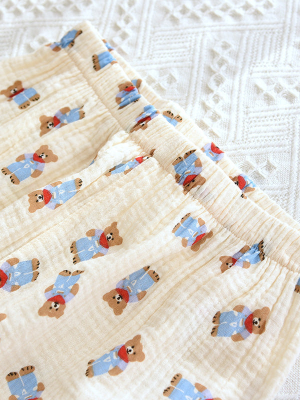 LeRoxy | Dames Pyjama Set met Schattige Beerprint | Comfortabele Nachtkleding