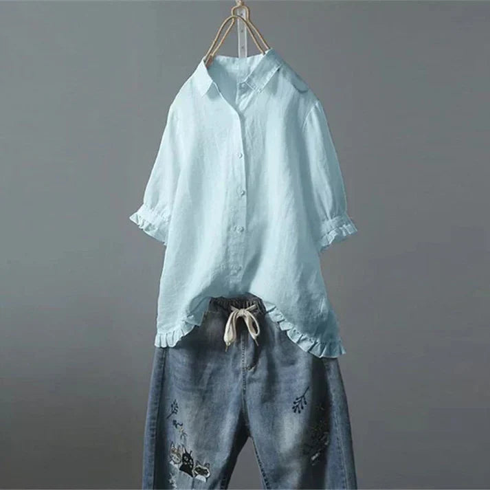 LeRoxy - Stijlvolle Katoenen Dames Top | Elegant & Comfortabel