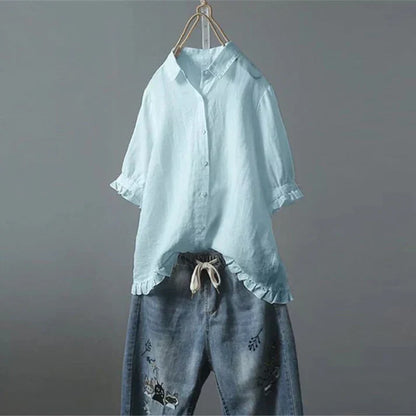 LeRoxy - Stijlvolle Katoenen Dames Top | Elegant & Comfortabel