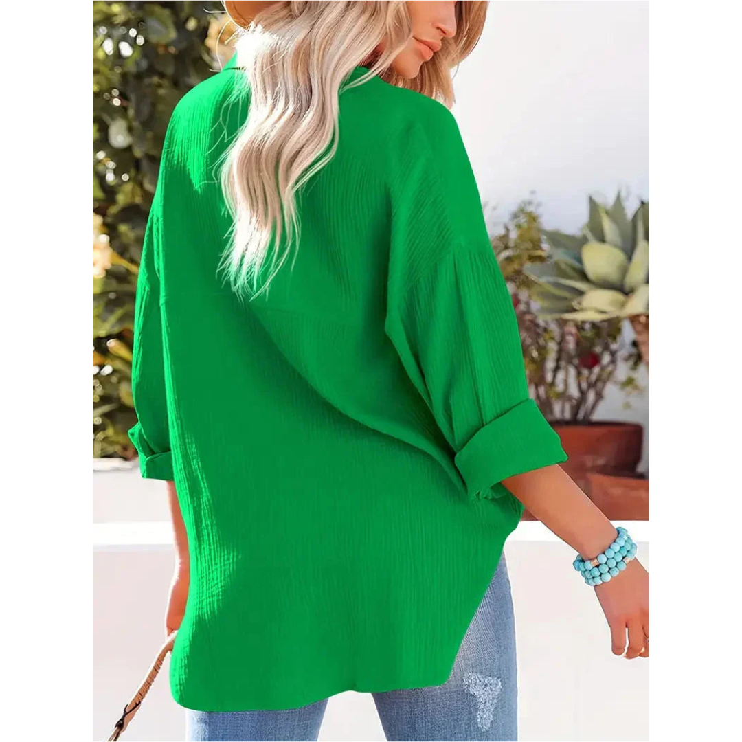 LeRoxy | Dames Casual Overhemd met Knopen | Luchtig en Comfortabel