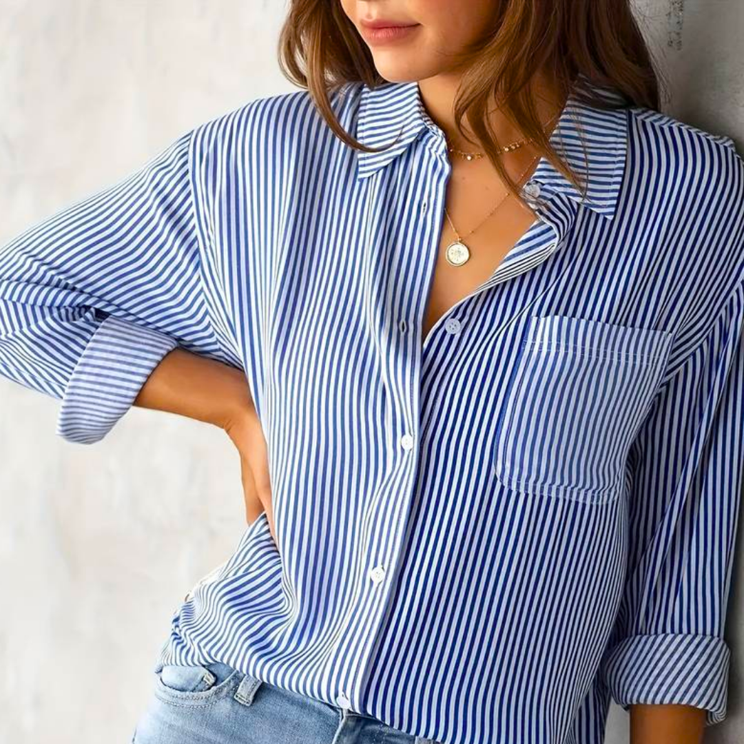 LeRoxy | Damesblouse met knoopsluiting in klassiek design, gemaakt voor comfort
