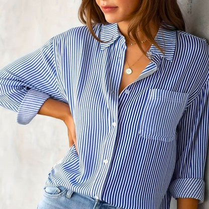 LeRoxy | Damesblouse met knoopsluiting in klassiek design, gemaakt voor comfort
