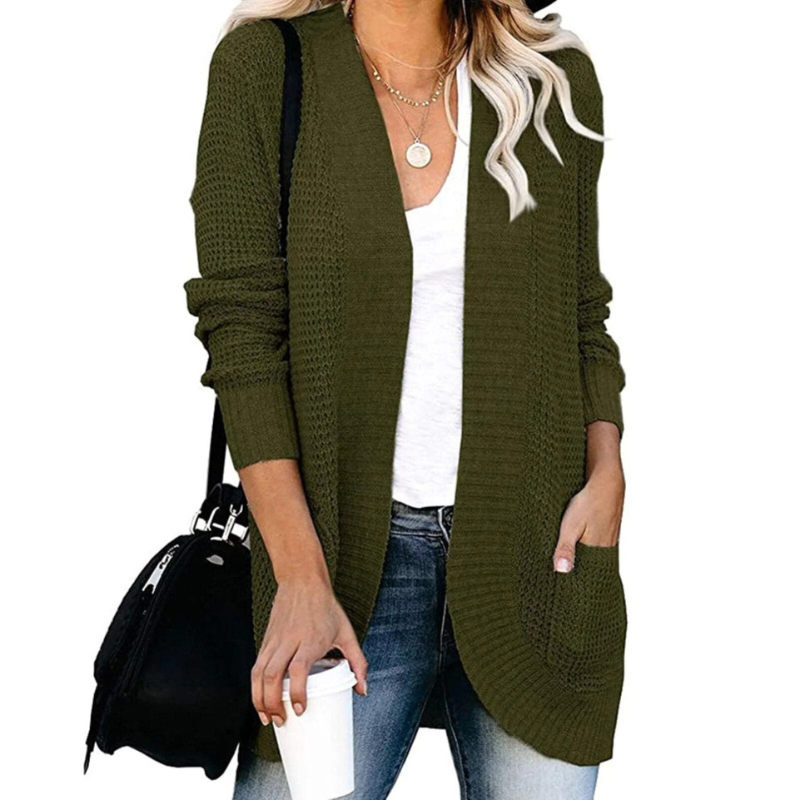 LeRoxy | Dames Cardigan Gebreid | Zacht Relaxed Vest met Zakken