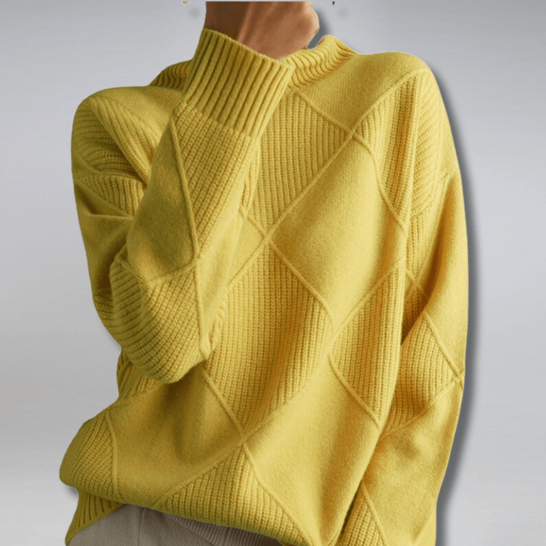 LeRoxy | Coltrui Dames | Zachte Gebreide Trui met Col | Comfortabele Wintertrui