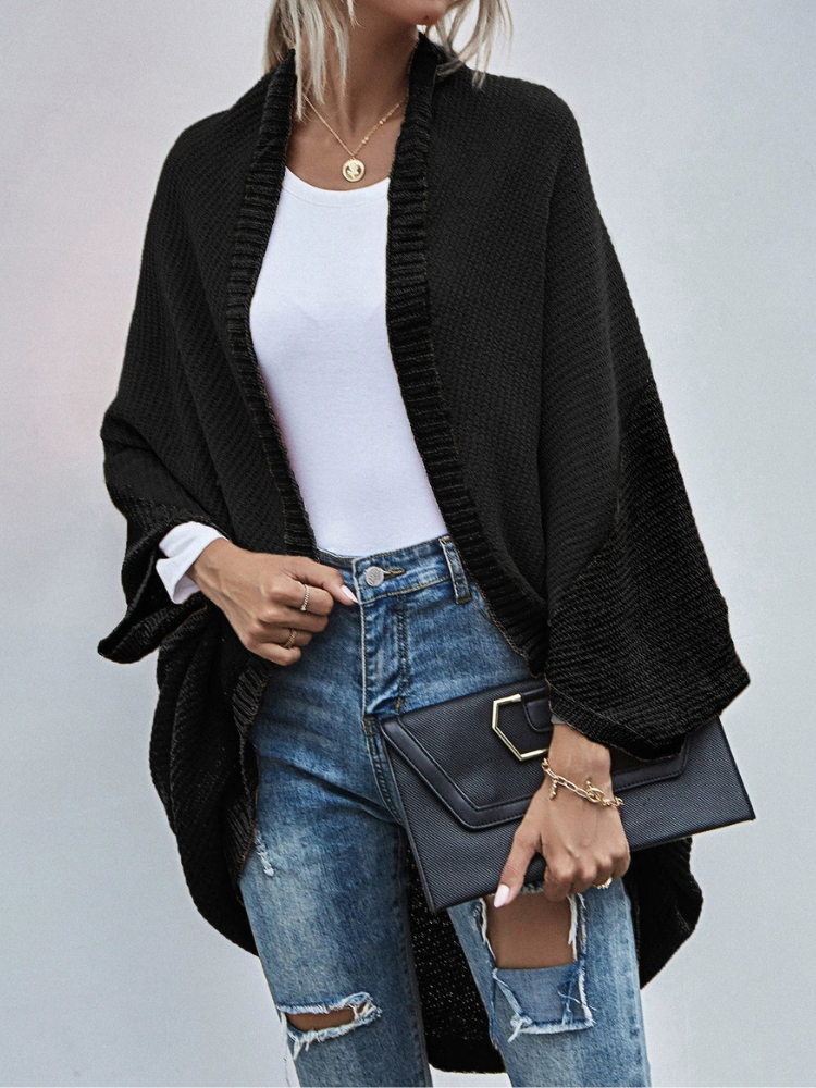 LeRoxy | Oversized Cardigan met Vleermuismouwen | Comfortabele Gebreide Damestrui