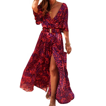 LeRoxy | Zomerse Overslag Maxi Jurk | Lichtgewicht & Comfortabel voor Zomer