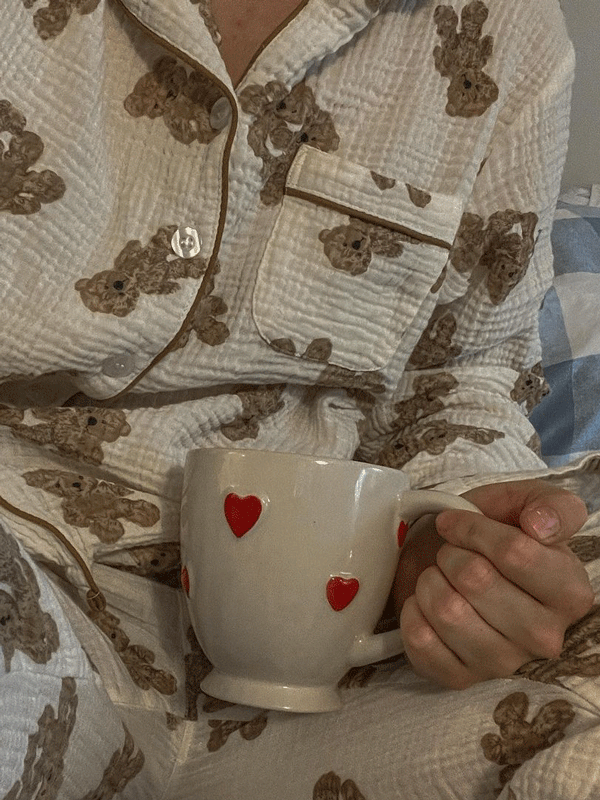 LeRoxy | Teddy Bear Pyjama Set | Zachte & Comfortabele Nachtkleding voor Dames