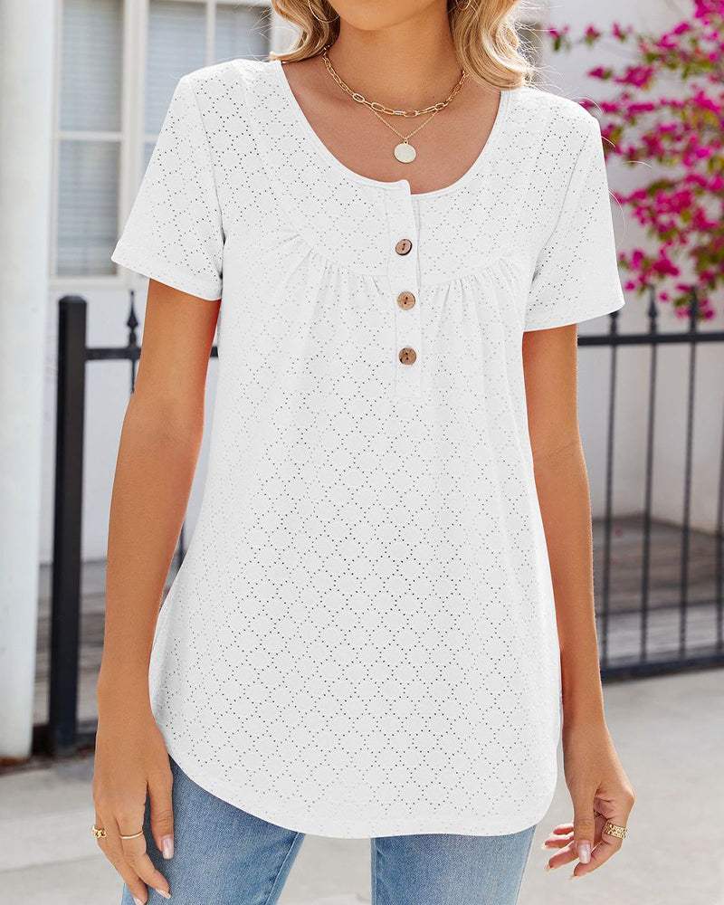 LeRoxy | Shirt met Knopen | Trendy Lente en Zomer Must-Have voor Elke Garderobe