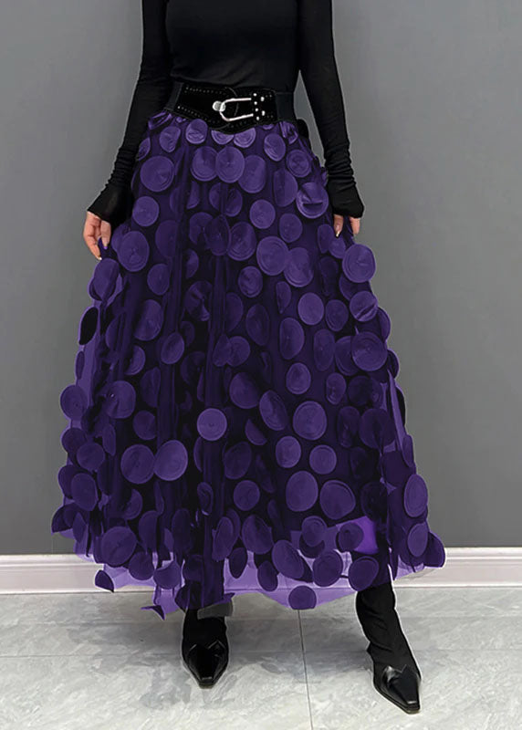 LeRoxy | Gelaagde Tule Midi Rok | Elegante Damesrok met Decoratieve Stippen | Perfect voor Feest & Casual