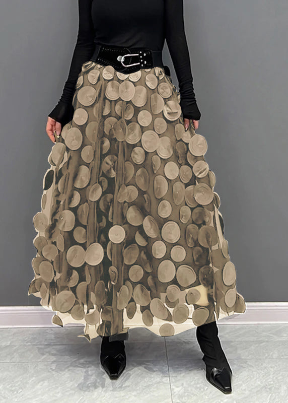 LeRoxy | Gelaagde Tule Midi Rok | Elegante Damesrok met Decoratieve Stippen | Perfect voor Feest & Casual