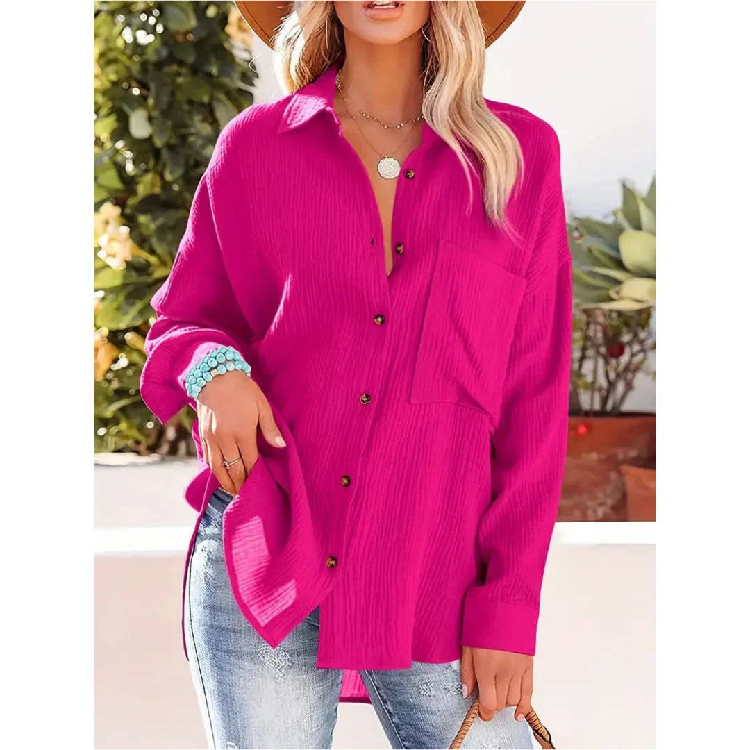 LeRoxy | Dames Casual Overhemd met Knopen | Luchtig en Comfortabel