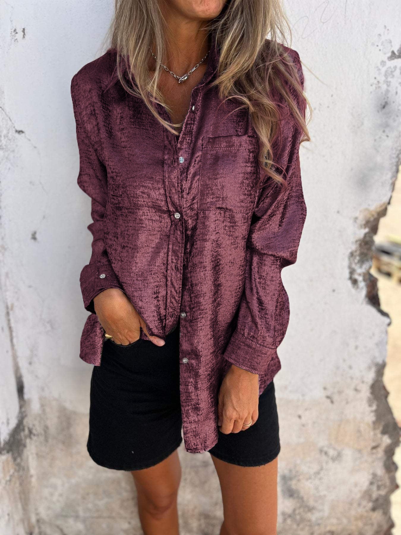 LeRoxy | Metalen Blouse | Een Trendy en Strakke Look voor Elke Gelegenheid