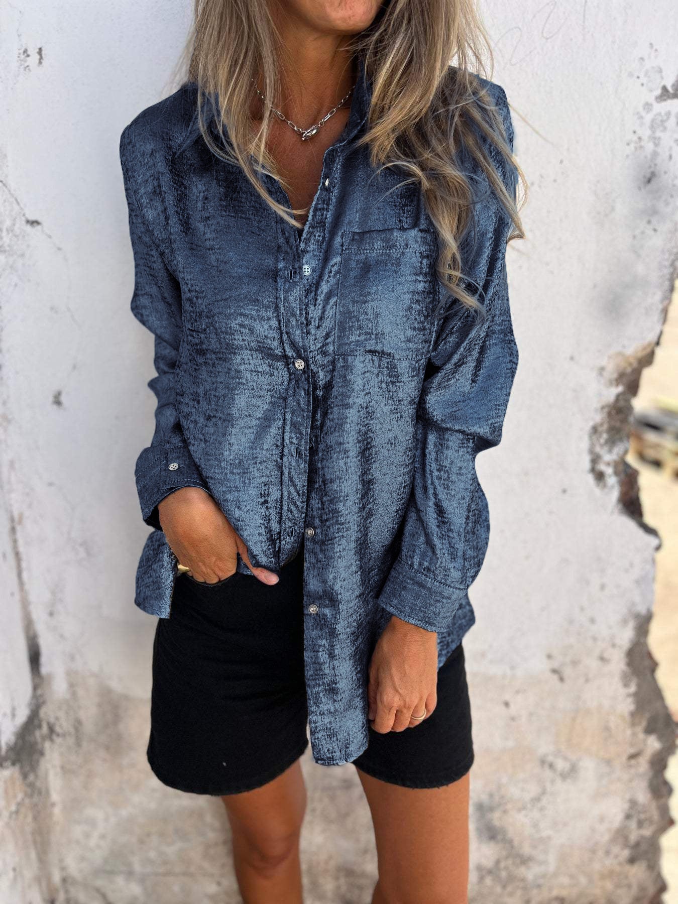 LeRoxy | Metalen Blouse | Een Trendy en Strakke Look voor Elke Gelegenheid