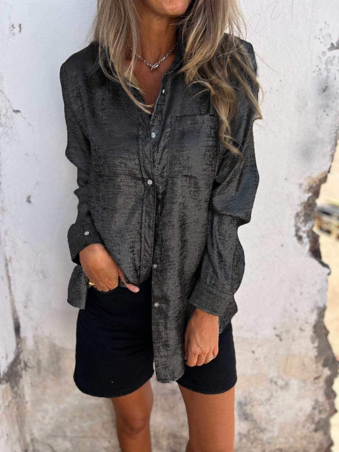 LeRoxy | Metalen Blouse | Een Trendy en Strakke Look voor Elke Gelegenheid