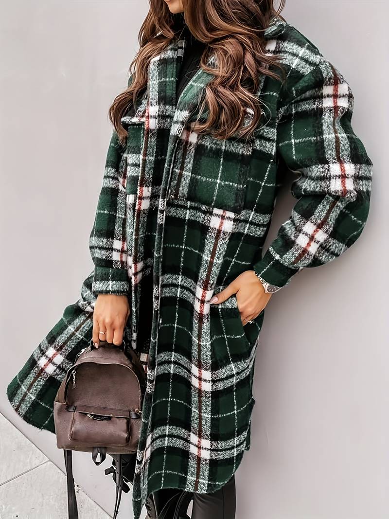 LeRoxy | Trendy Ruitjes Jas voor Dames | Stijlvolle Herfst/Winterjas
