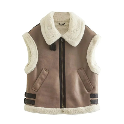 LeRoxy | Dames Bodywarmer Vest met Teddy Voering | Warm, Stijlvol & Comfortabel