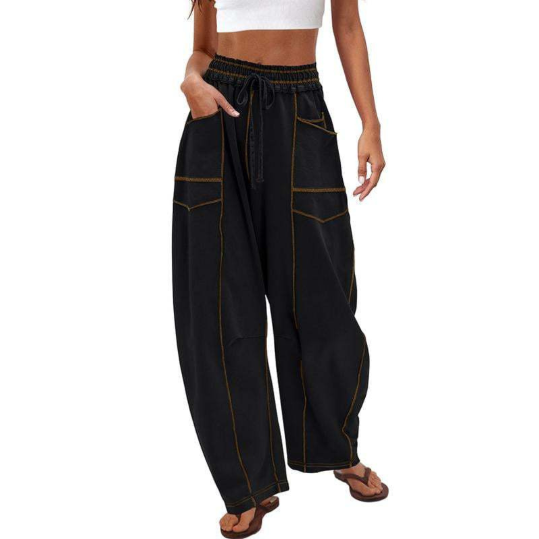 LeRoxy | Comfortabele Dames Baggy Lounge Broek | Casual Loungewear & Vrijetijdsbroek