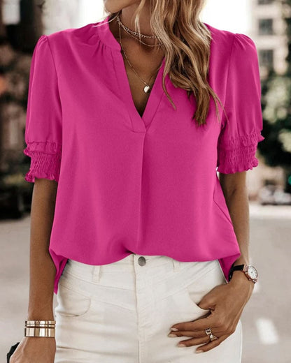 LeRoxy | Dames V-hals blouse | stijlvolle en comfortabele top