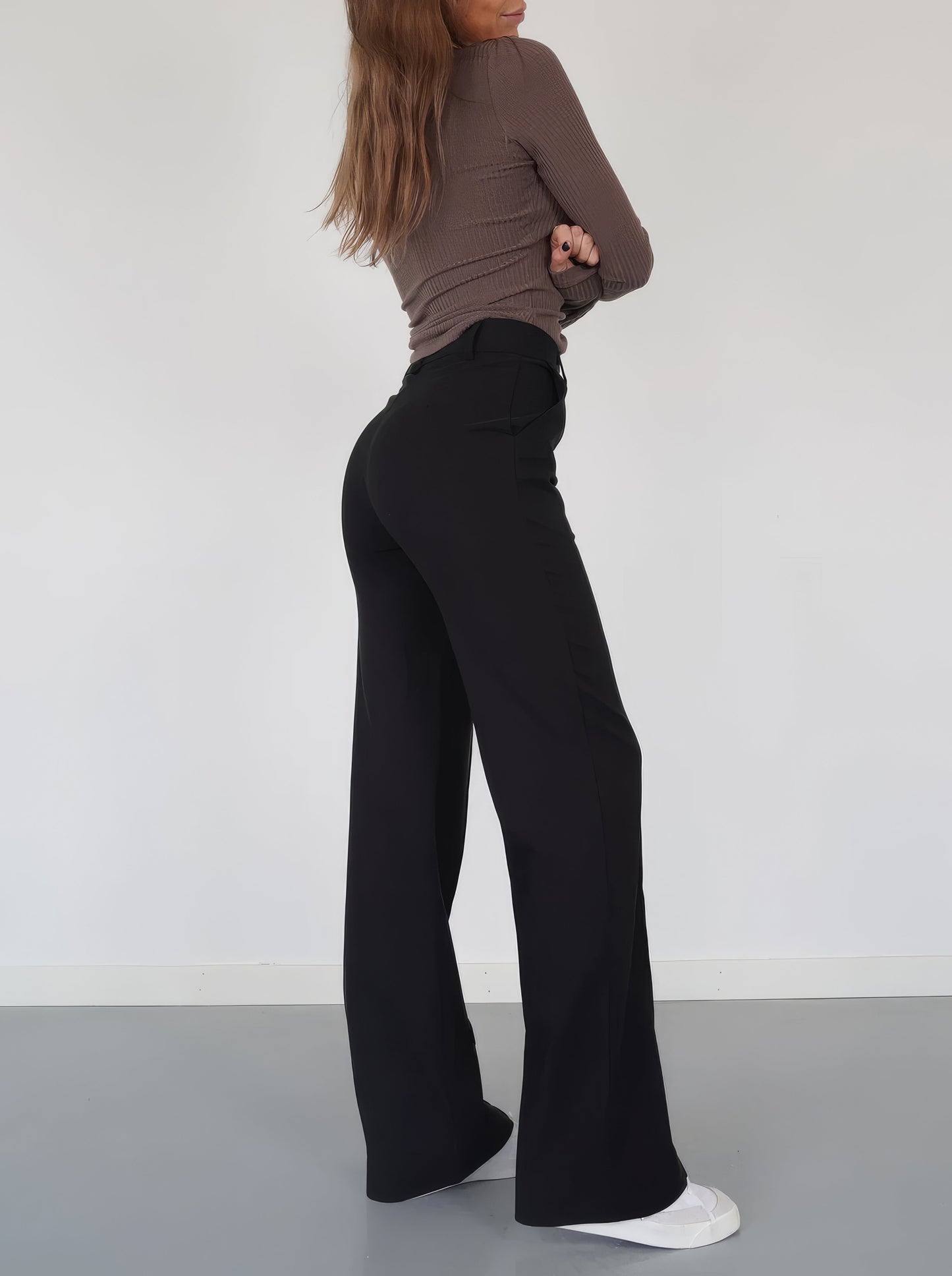 LeRoxy | High-Waist Dames Pantalon met Rechte Pijpen | Comfortabele & Stijlvolle Broek